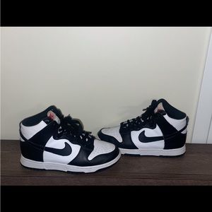 Nike Dunks Panda high size 7.5 in woman’s or 6Y.